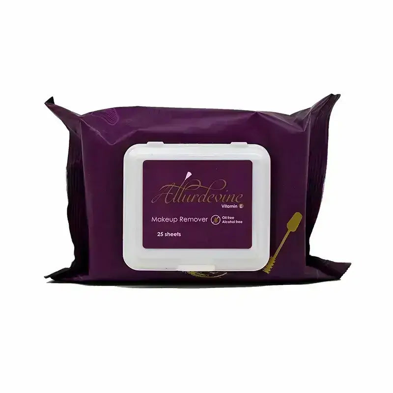 "Allurdevine Gentle 25-Pc Makeup Remover Wipes with Vitamin E"
