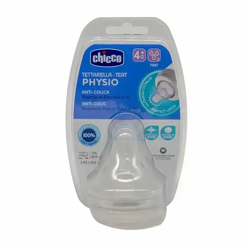 Chicco Physio Teats Perfect 5 Fast Flow (4+ M) 2 Pcs