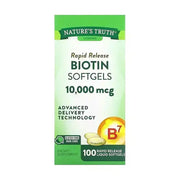 Nature's Truth Rapid Release Biotin 10000 mcg 100 Softgel