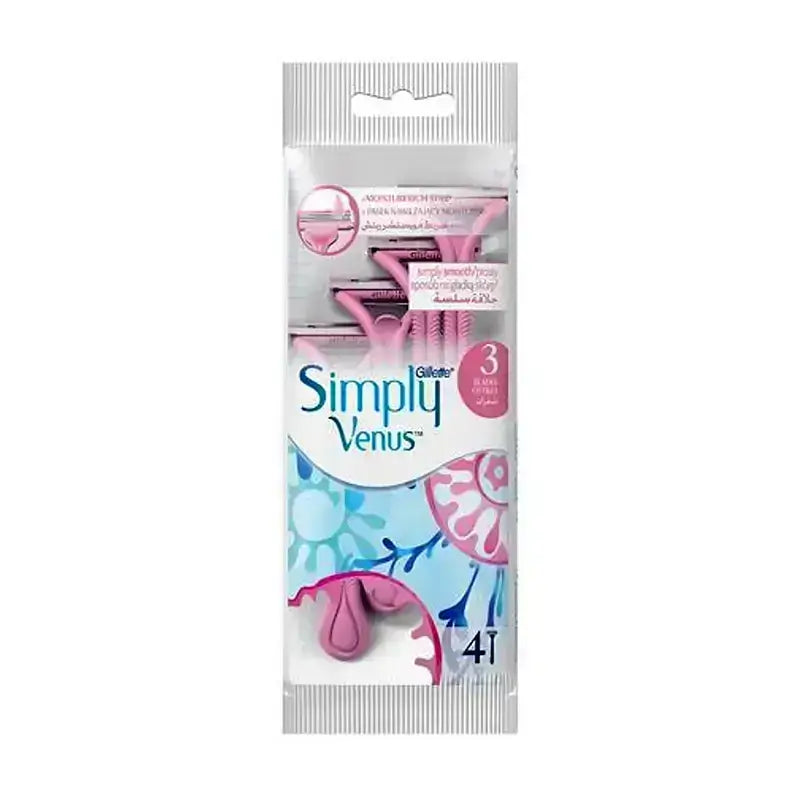 Gillette Simply Venus (3 Blades) 4 Disposable Razors