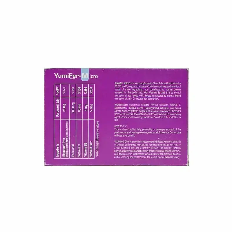 Yumifer M Chewable Tabs 60'S For Anemia