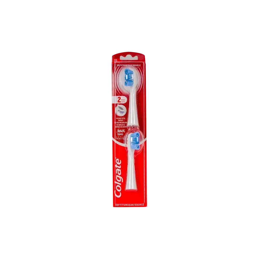 Colgate 360 Sonic Optic White Replacement Brush Heads 2 Pcs