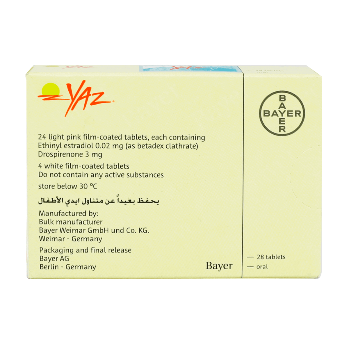 Yaz F/C Tabs 28'S