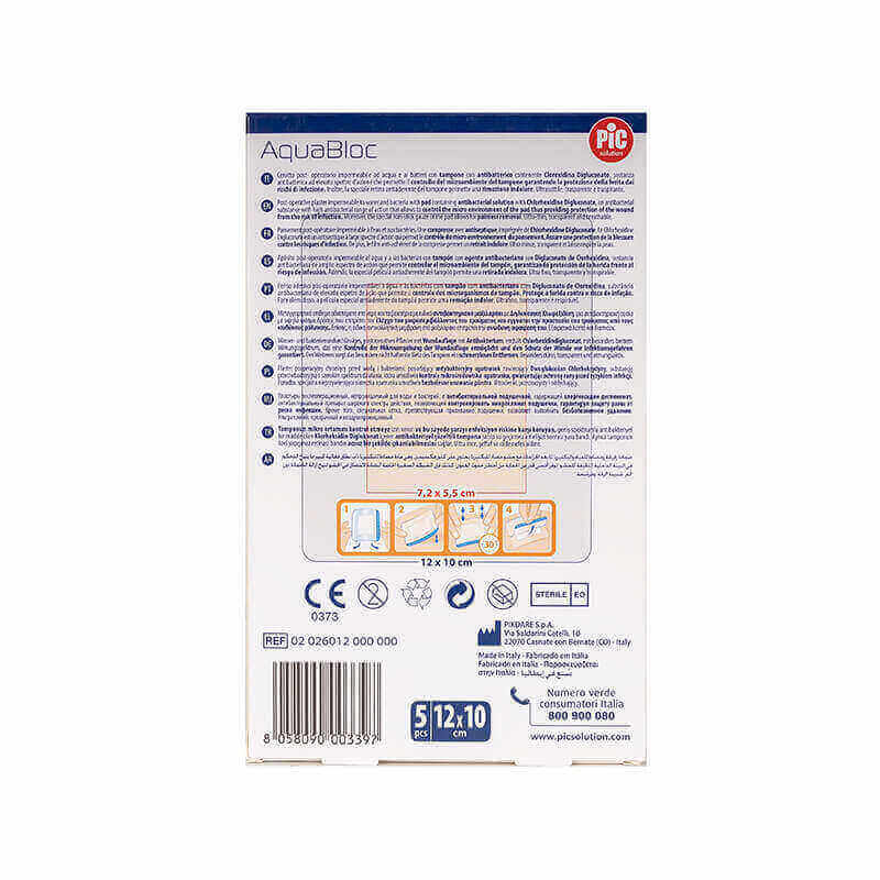 Pic Aqua Bloc Post Operative Plaster 10*12 cm 5 Pcs