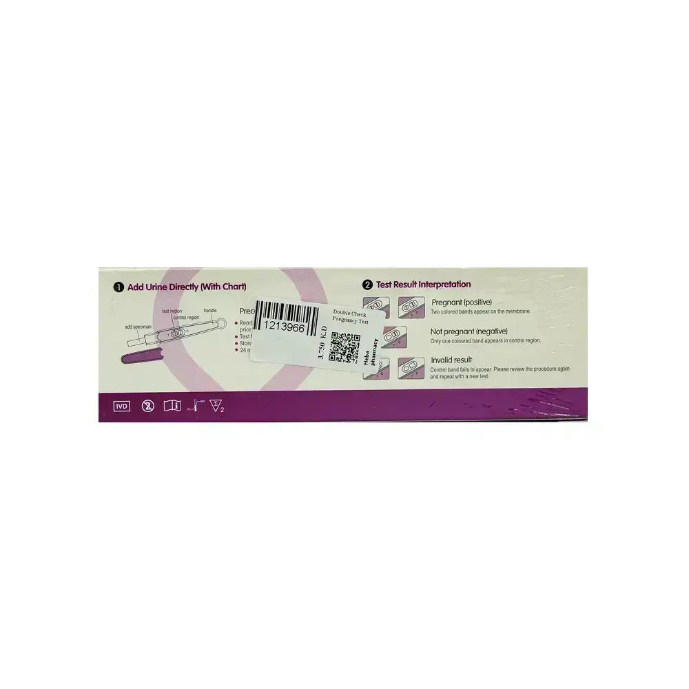 Double Check Pregnancy Test 2 Pcs