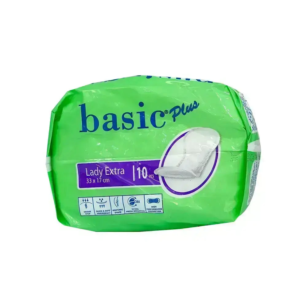 Basic Plus Lady Extra Pads 10 Pcs