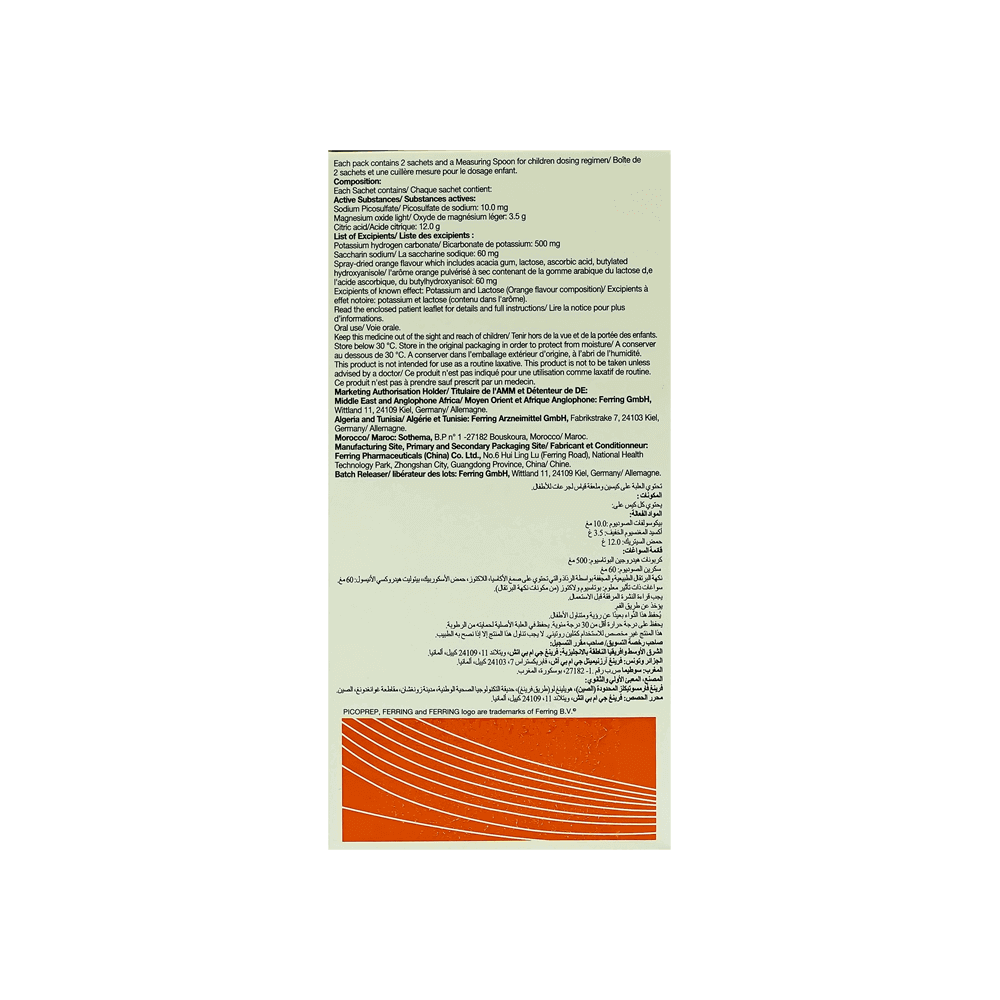 Picoprep Powder Sachets Orange Flavour 2 Pcs