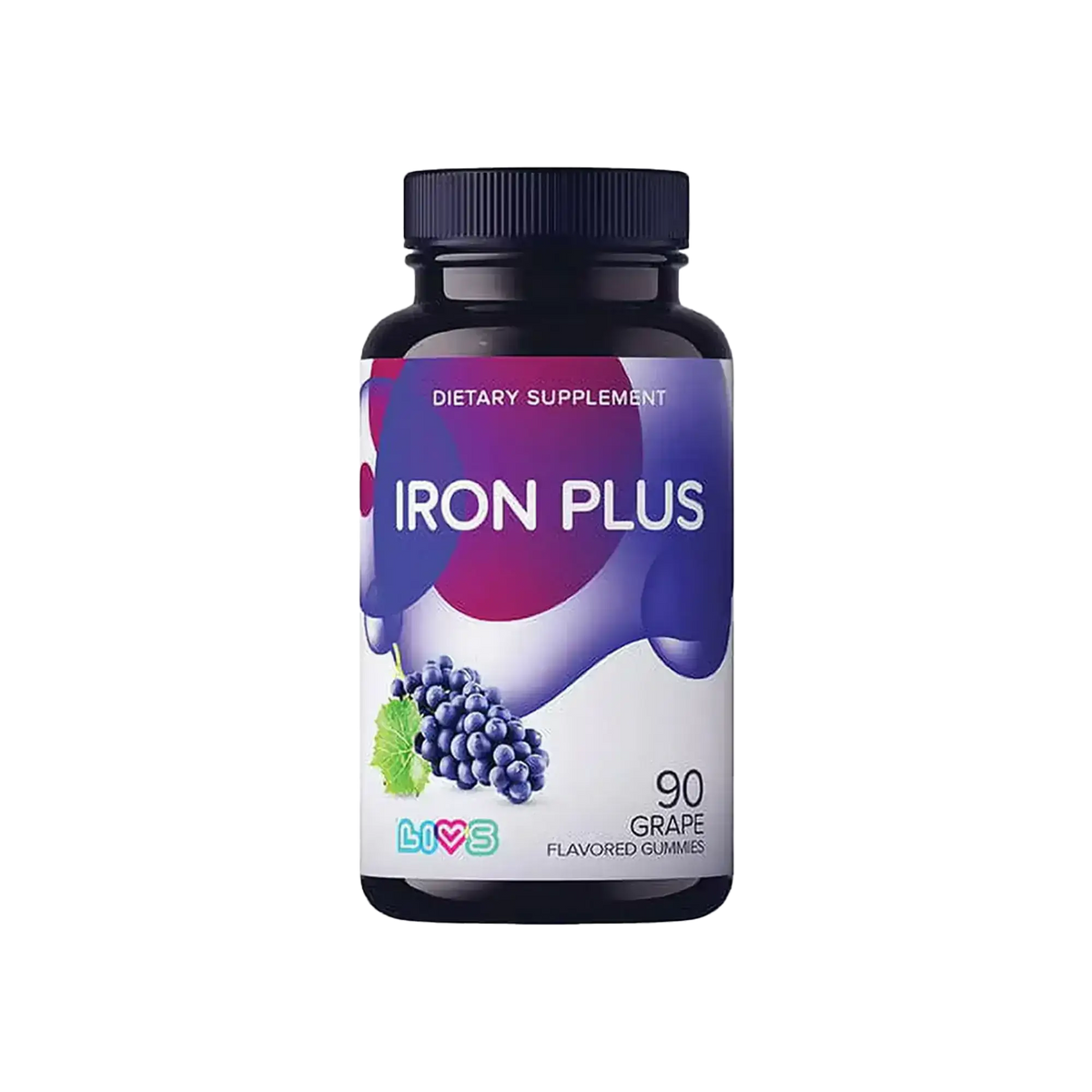 Livs Iron Plus with Grape Flavor 90 Gummies