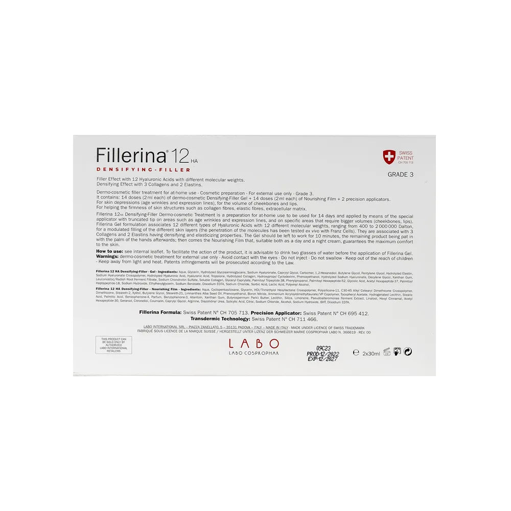 Fillerina 12 Densifying Filler Treatment Grade 3 - 2 Vials × 30 ml