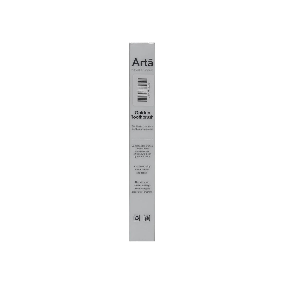 Arta Soft Golden Toothbrush with Grey Bristles 1 Pc