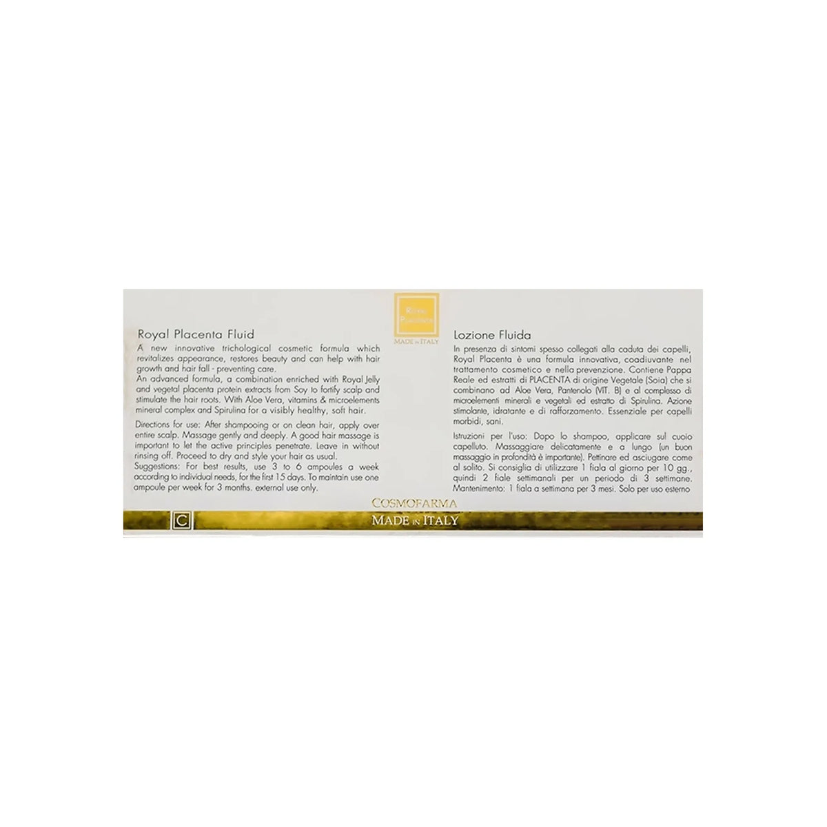 Joniline Royal Placenta Hair Treatment 12 Ampoules x 10 ml