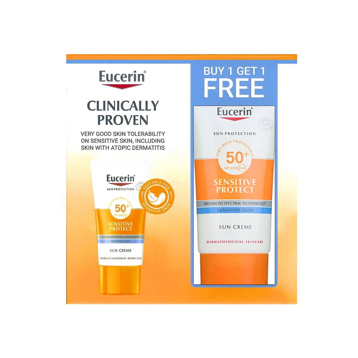 Eucerin Sun Cream 50+ offer 1+1