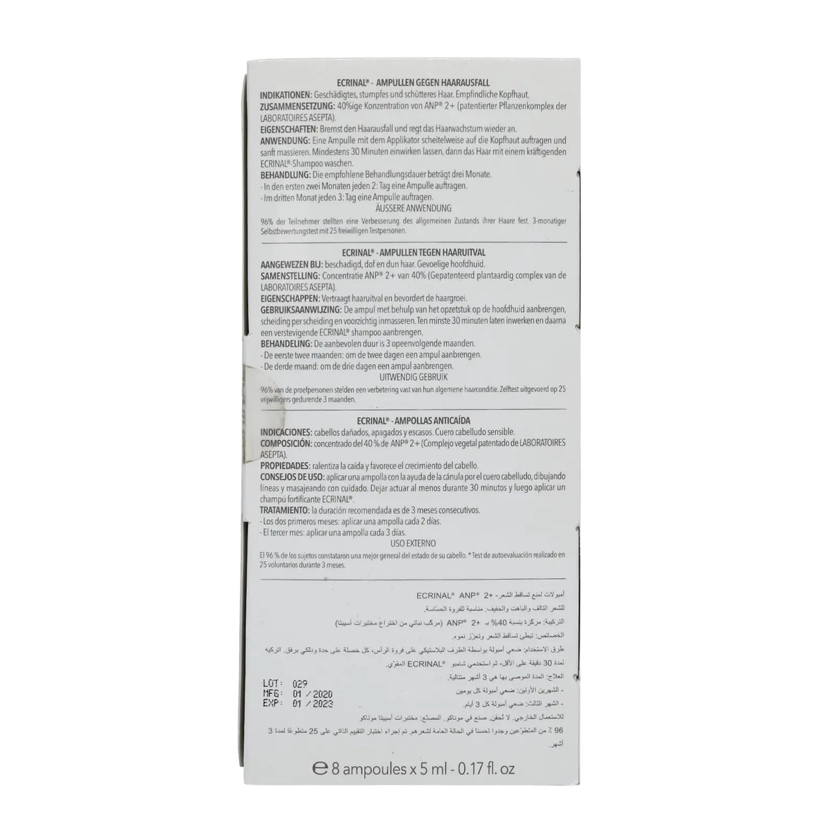 Ecrinal Ampoules ANP 40 8*5mL - Anti-hair loss