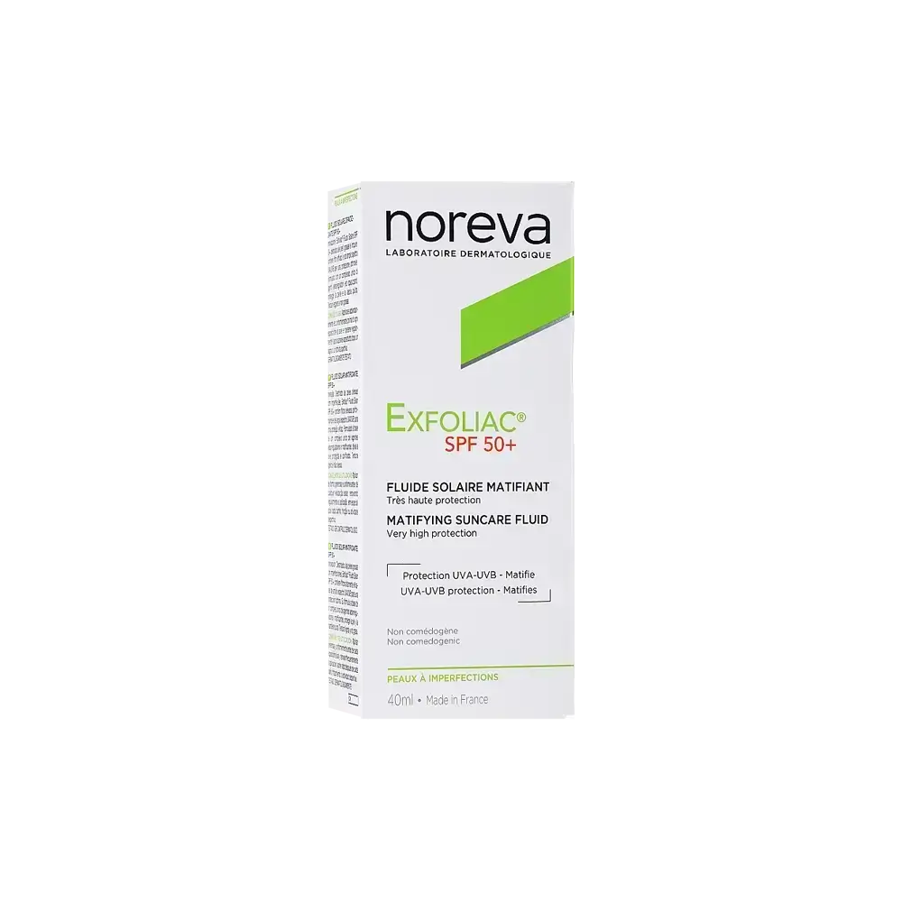 Noreva Exfoliac SPF 50+ Mattifying Suncare Fluid 40 ml