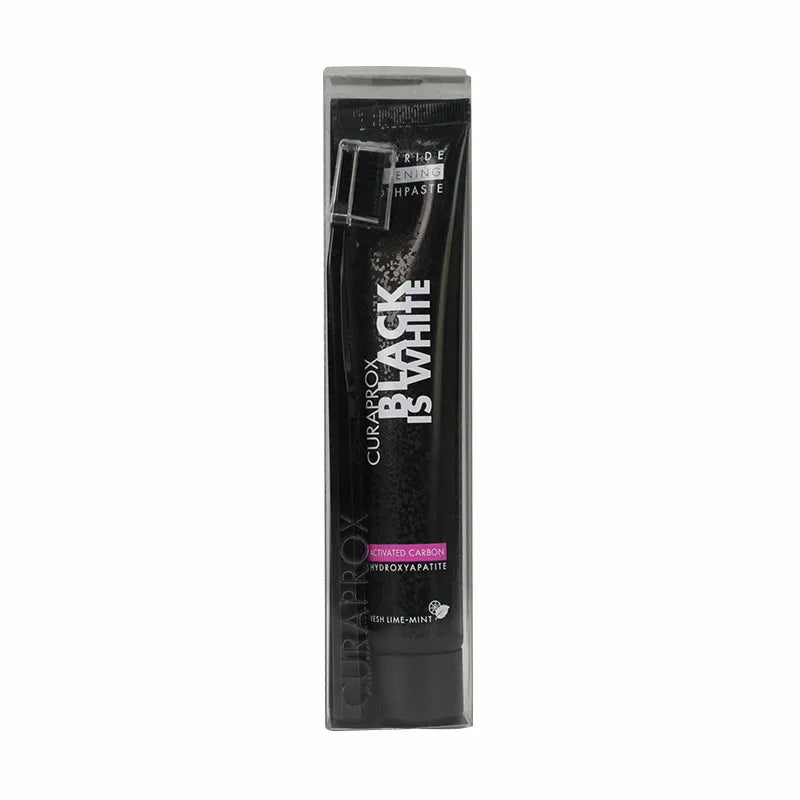 Curaprox Black Is White Whitening Toothpaste With Brush 90 ml