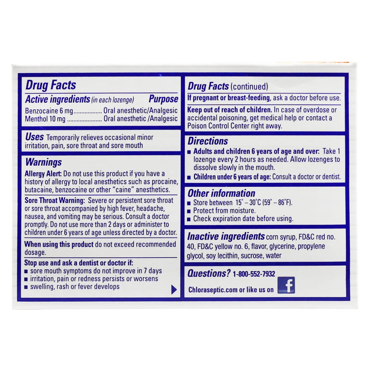 Chloraseptic Cherry Lozenges 18'S for sore throat