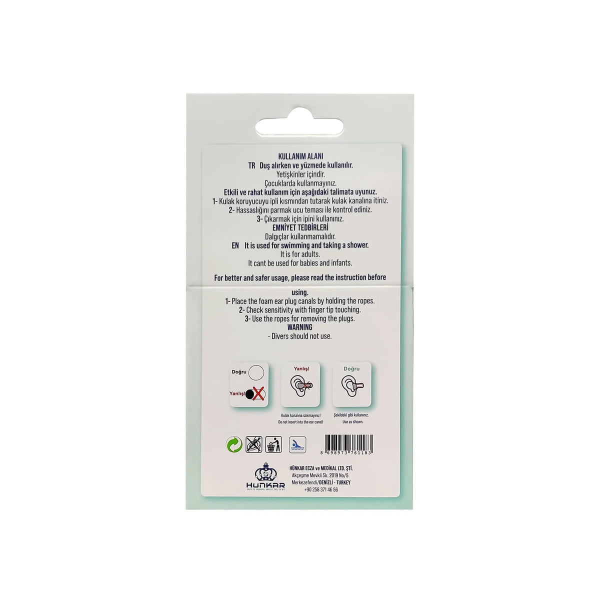 Nimo Slicone Ear Plug With Rope protect from water