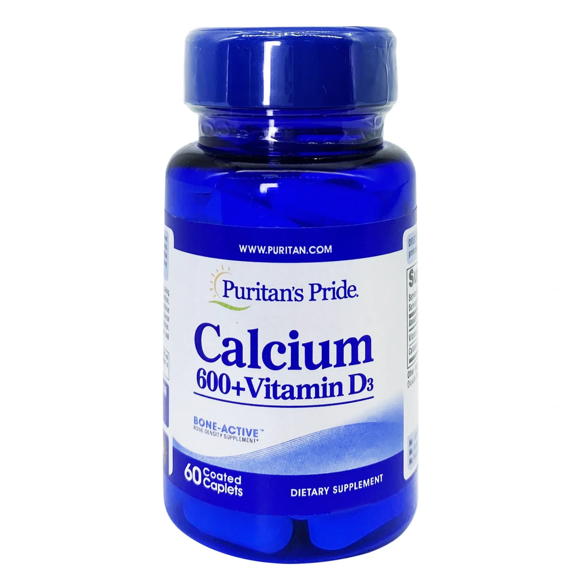 Puritan’s Pride Calcium 600+ Vit D Tabs 60's