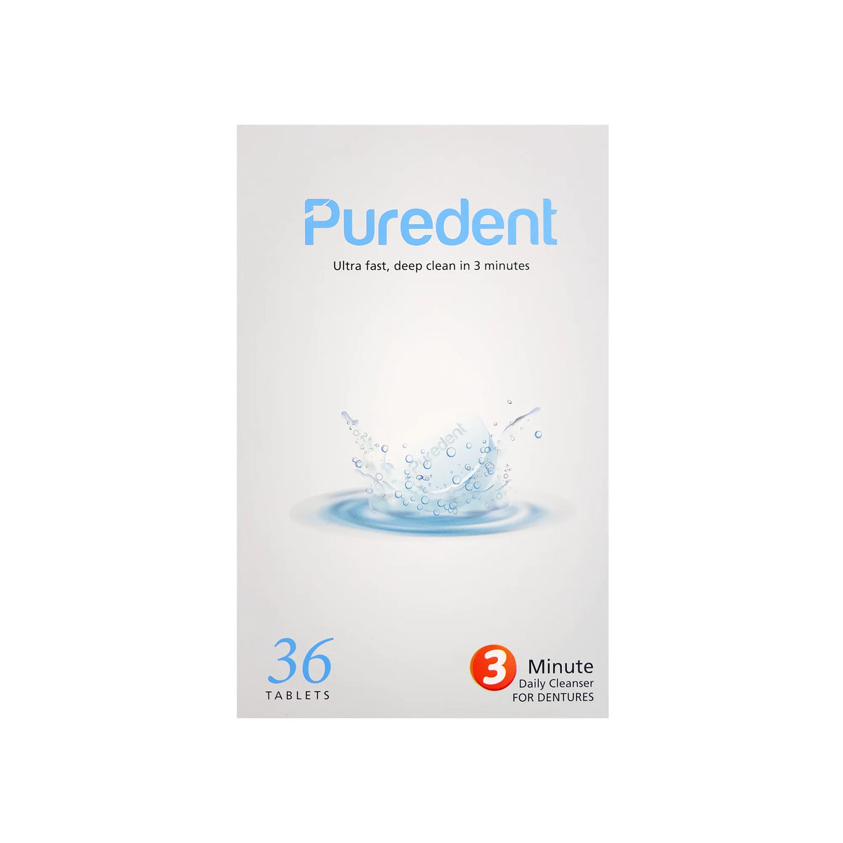 Puredent Denture Daily Cleanser Tablets 36 Pcs