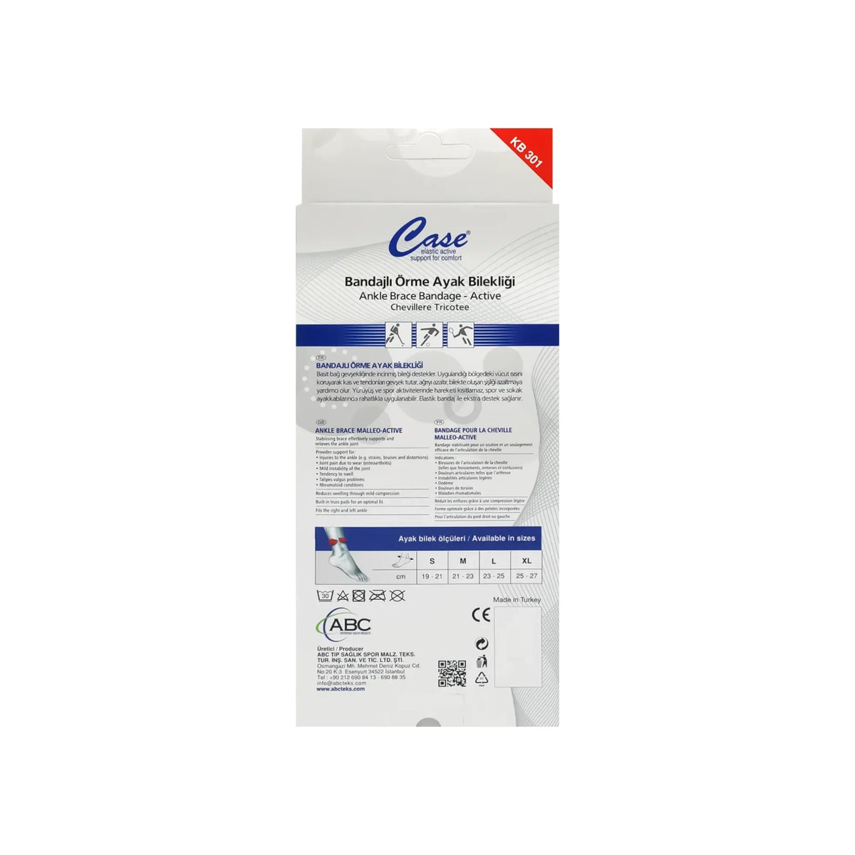 Case Ankle Brace Bandage Active  XL