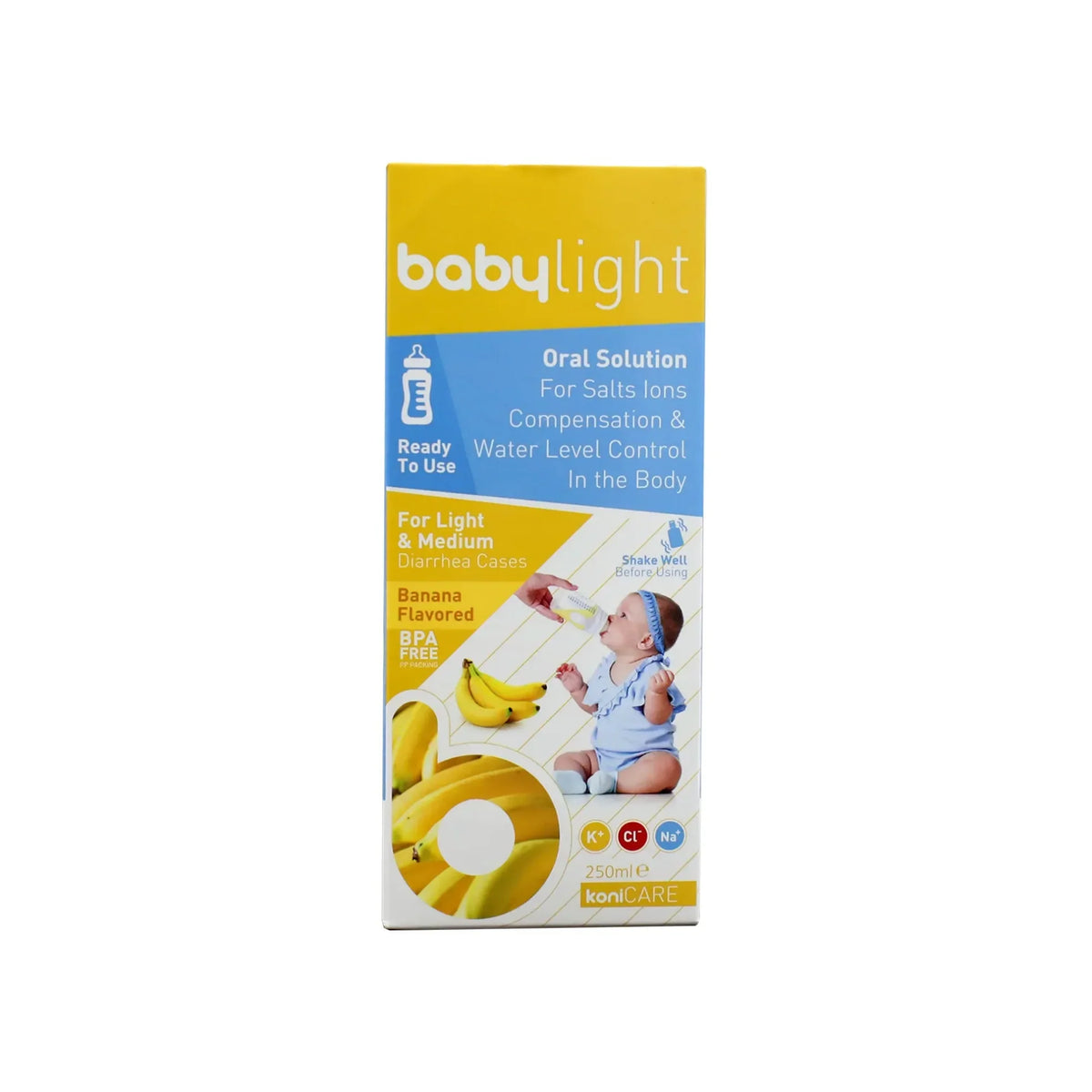 Konicare Babylight Oral Solution Banana Flvr 250ML prevent dehydration