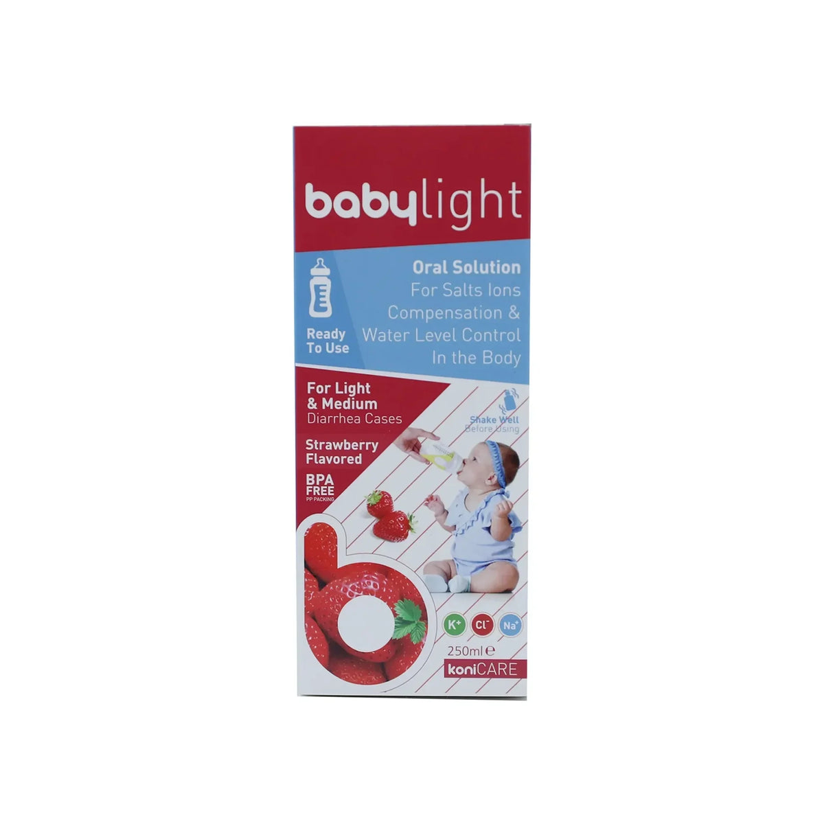 Konicare Babylight Oral Solution Strawberry Flvr 250ML prevent dehydration