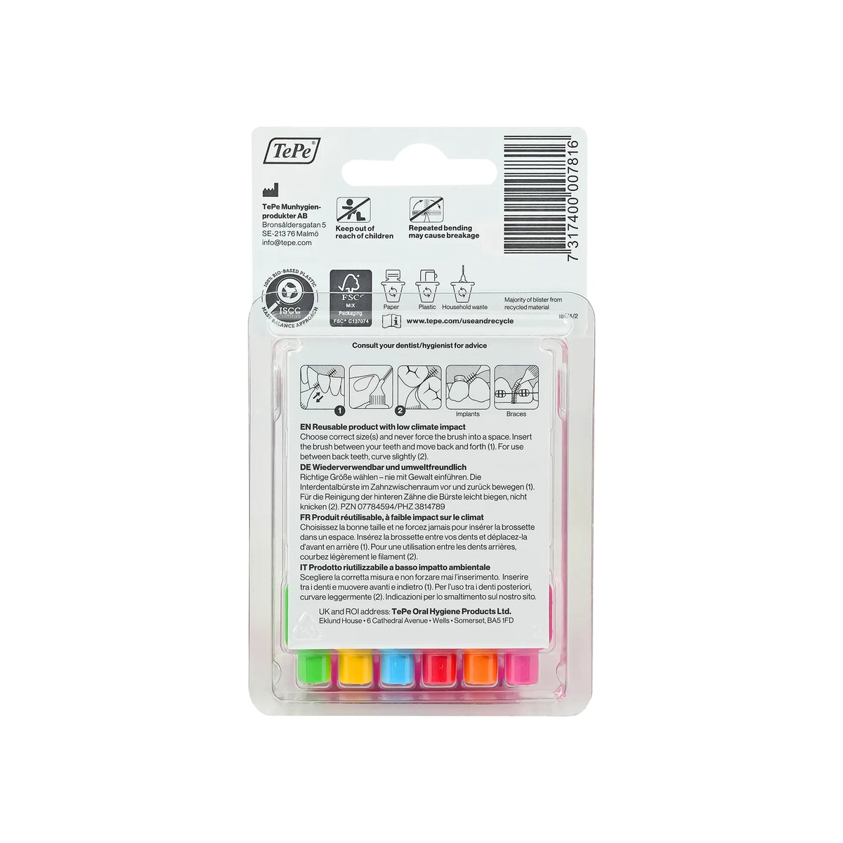 Tepe Interdental Brush Mixed Size 6 Pcs 18174/2