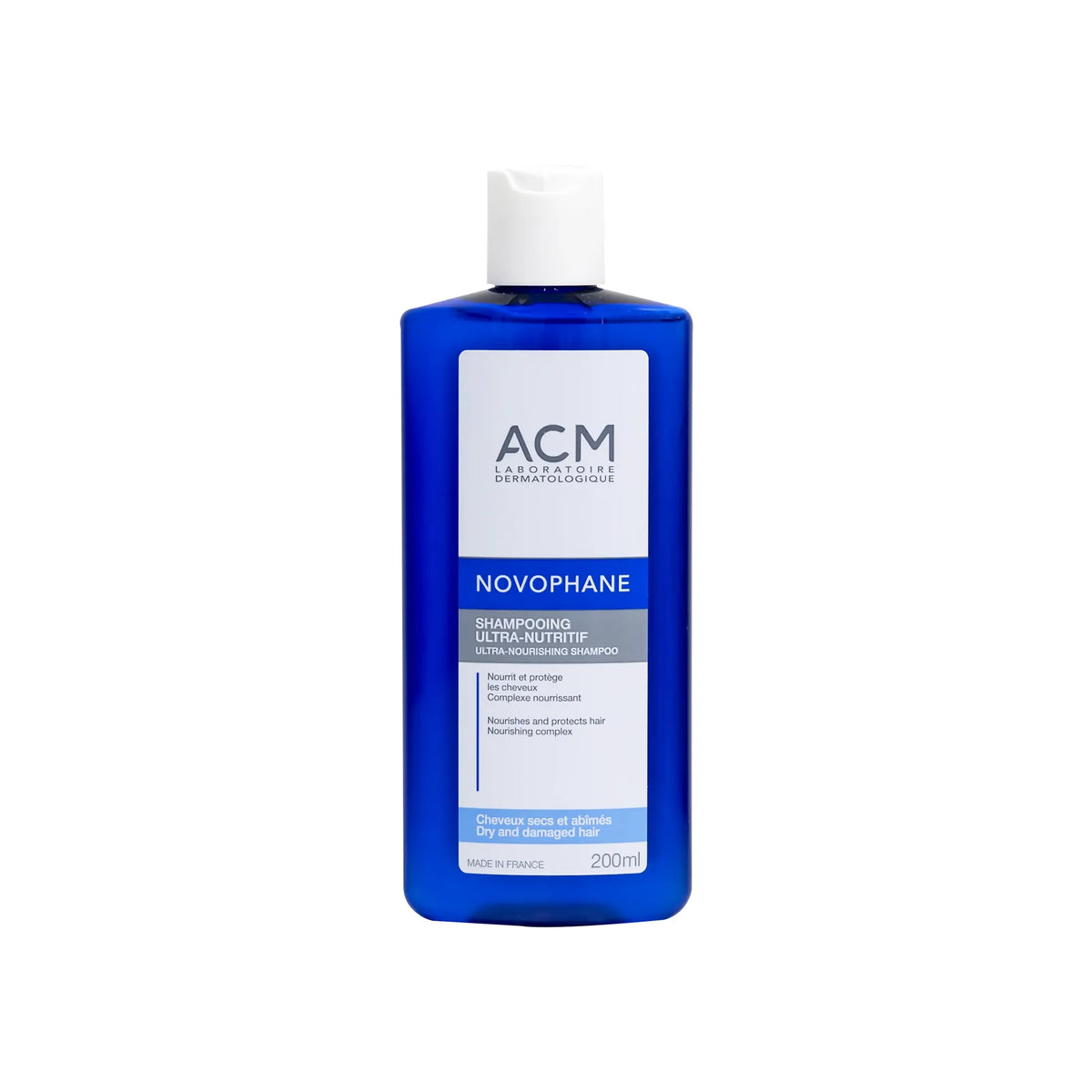 "ACM Novophane Shampoo: Ultra Nourishment for Damaged Hair-200 ml"