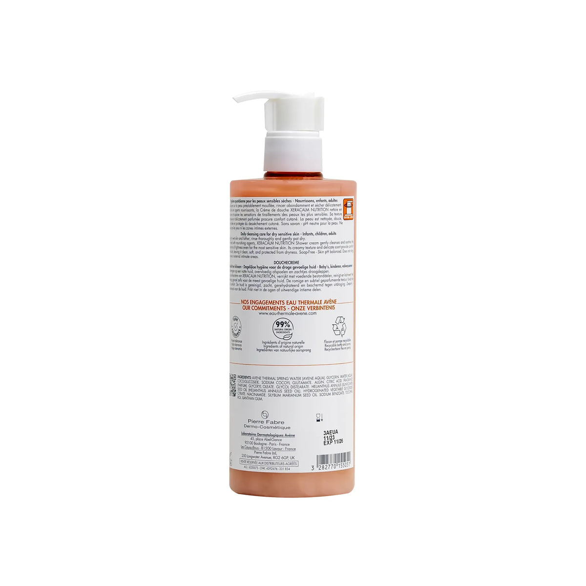 Avene Xeracalm Nutrition Shower Cream 500 ml