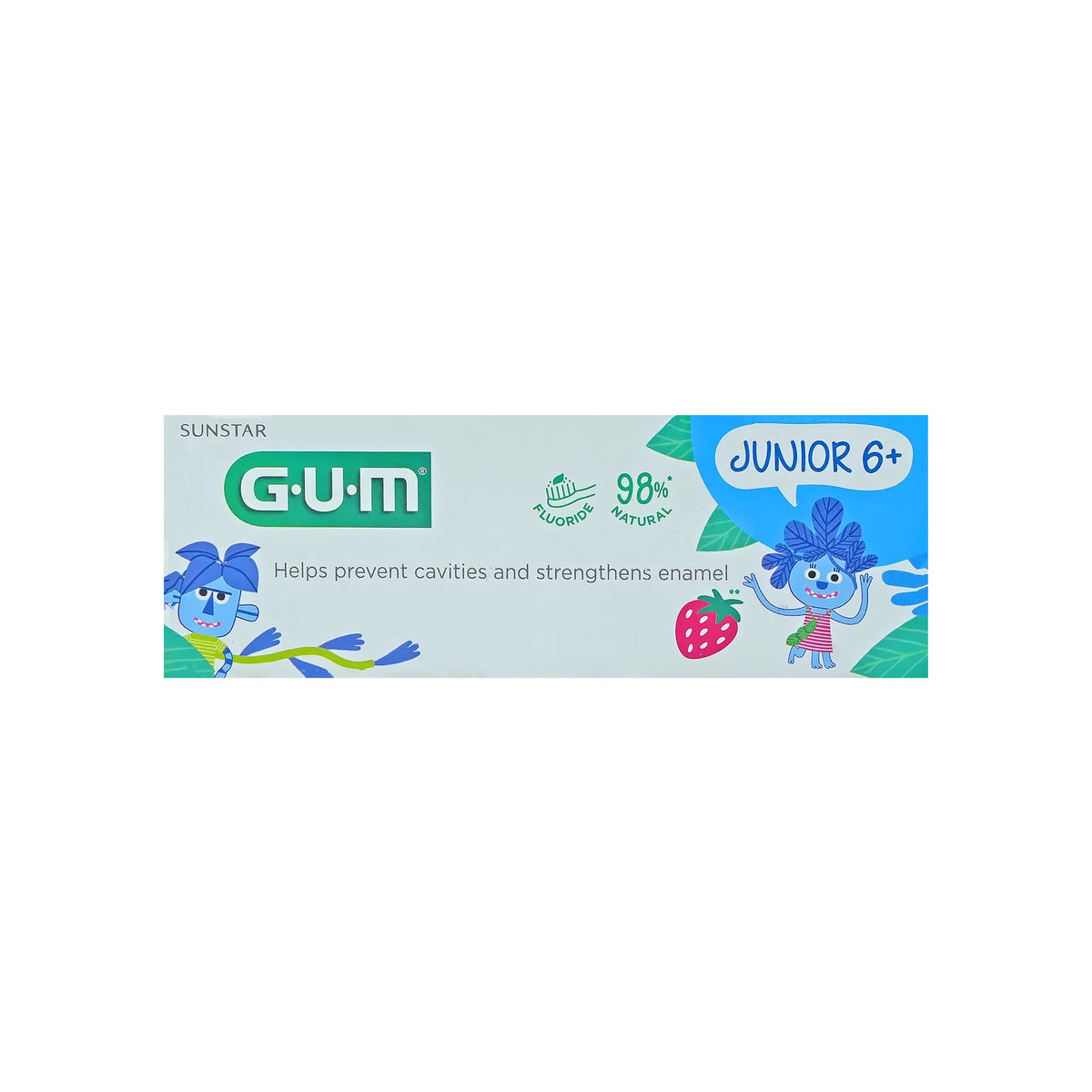 Butler Gum Junior +6 Years Toothpaste with Strawberry Flavor 50 ml