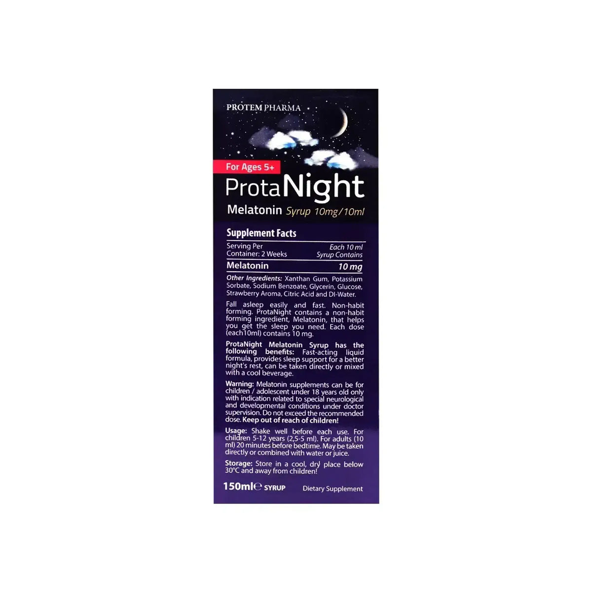 Protem Pharma Prota Night Melatonin Syrup 150 ml