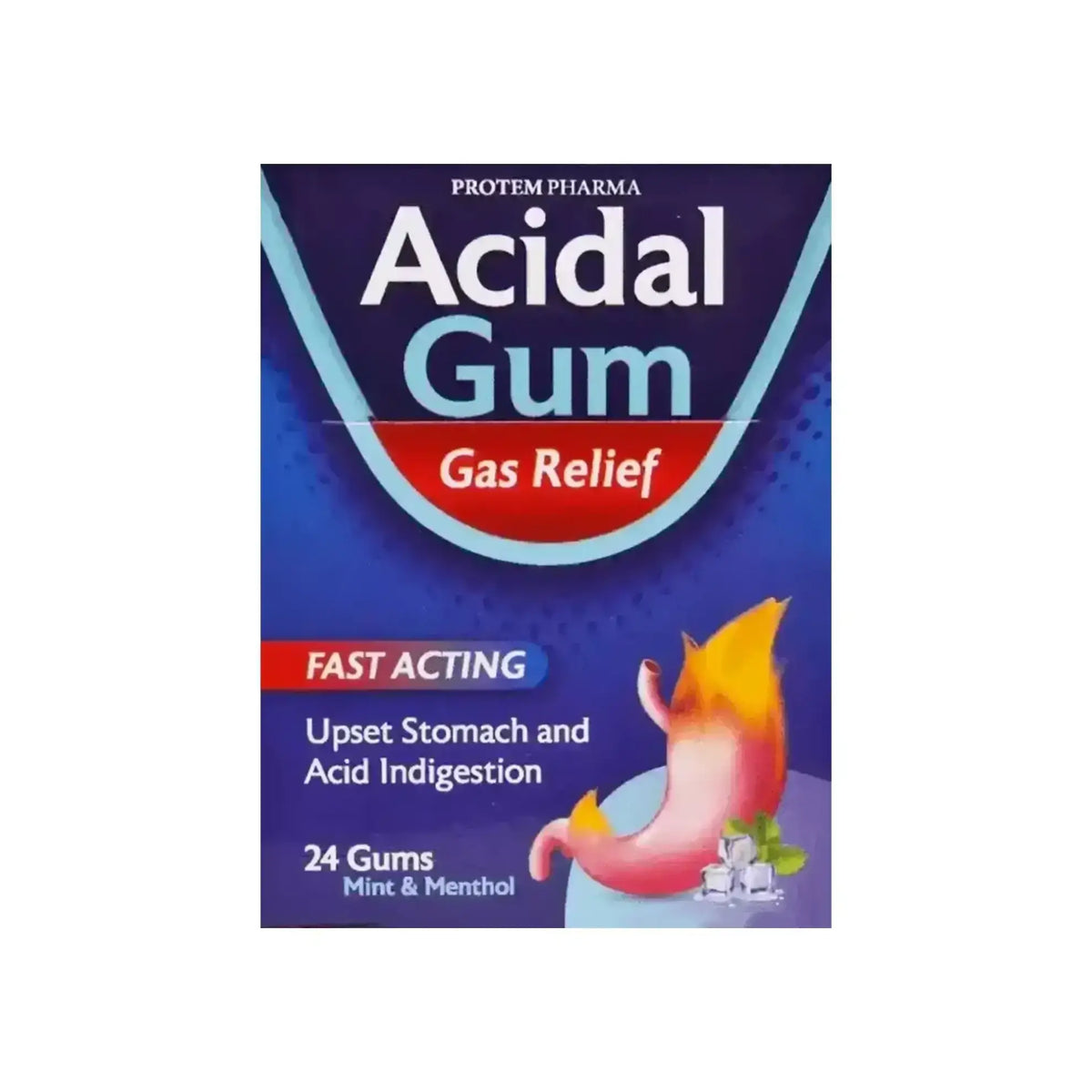 Protem Pharma Acidal Gas Relief 24 Gums