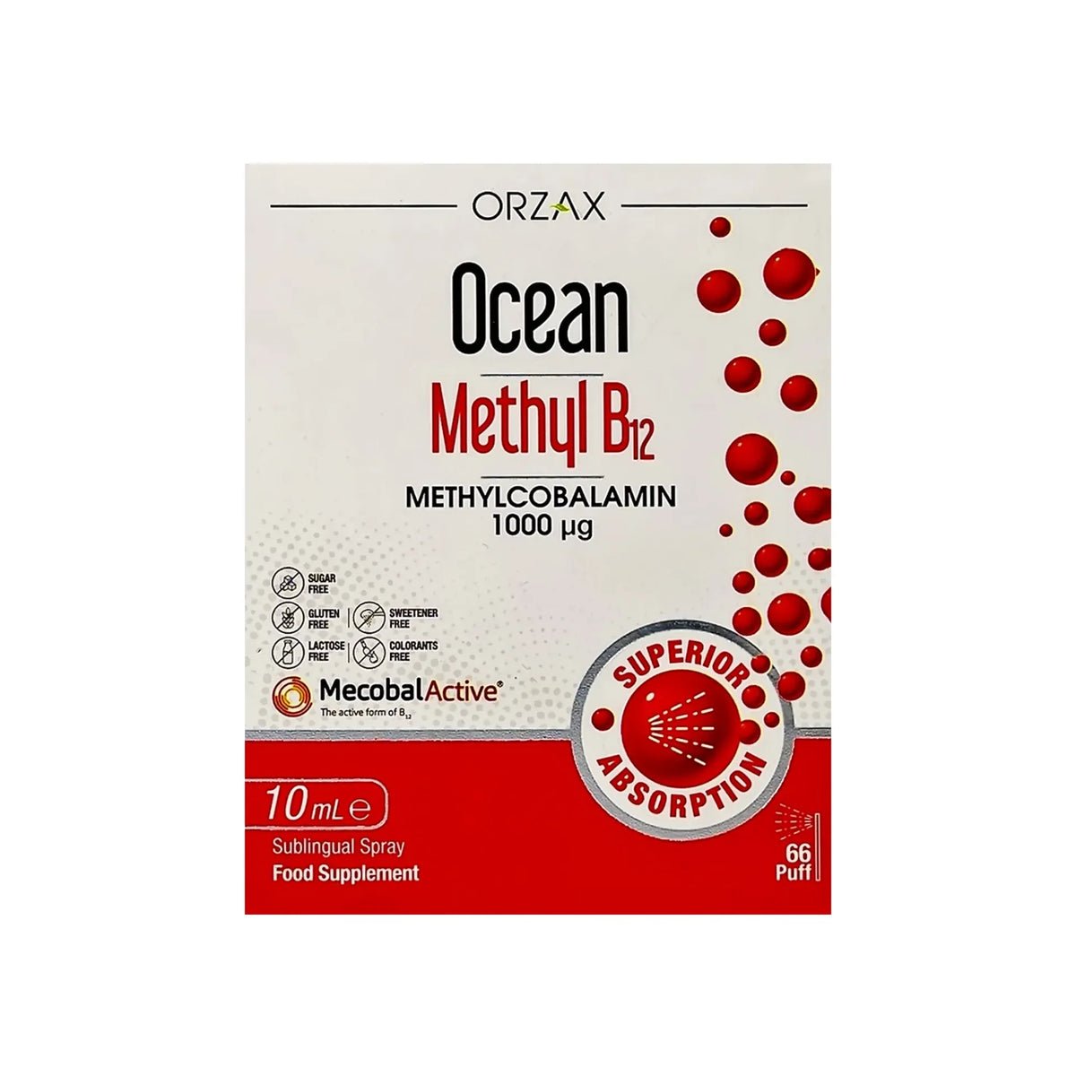 Orzax Ocean Methyl B12 Spray 1000Mcg 10ml