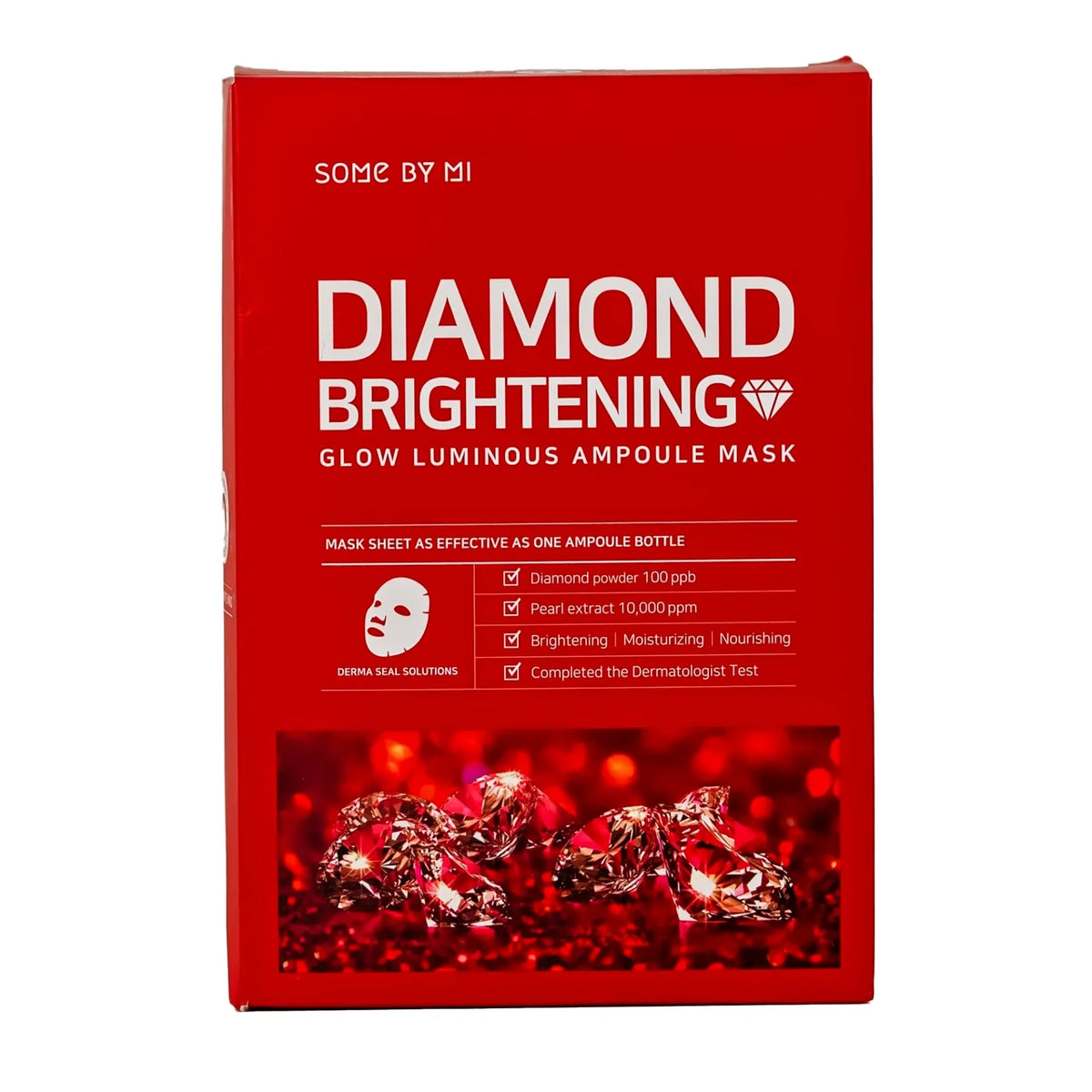 Some By Mi Red Diamond Brightening Glow Luminous Ampoule Mask 10 Masks