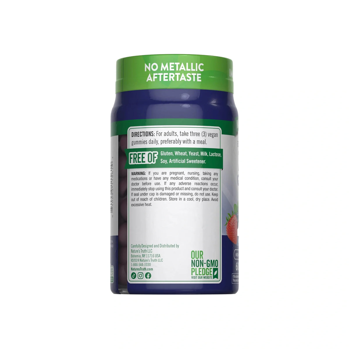 Nature's Truth Extra Strength Zinc 50 mg Mixed Berry Flavor 60 Vegan Gummies
