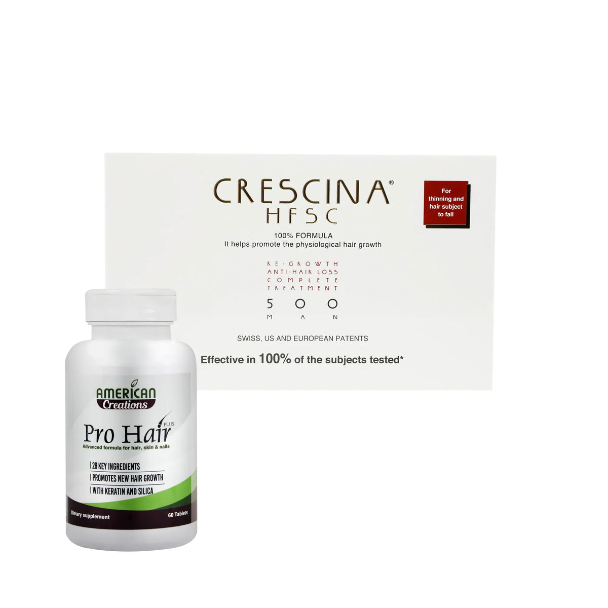 Pro-Hair & Crescina Hair Loss and Regrowth Treatment Set – 500 HFSC